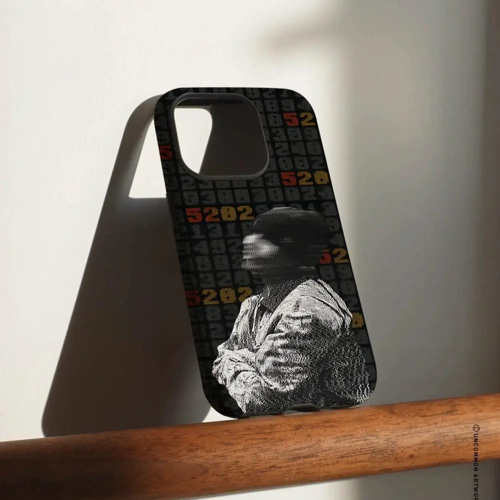 Funda de teléfono Rapper d-duki 5202 para iPhone 17 16 15 14 13 12 Pro Max Plus, carcasa dura líquida de doble capa HD brillante