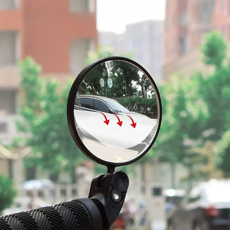 1/2PCS specchietto retrovisore universale per bicicletta regolabile ruota grandangolare manubrio da ciclismo vista posteriore per accessori per bici da strada MTB