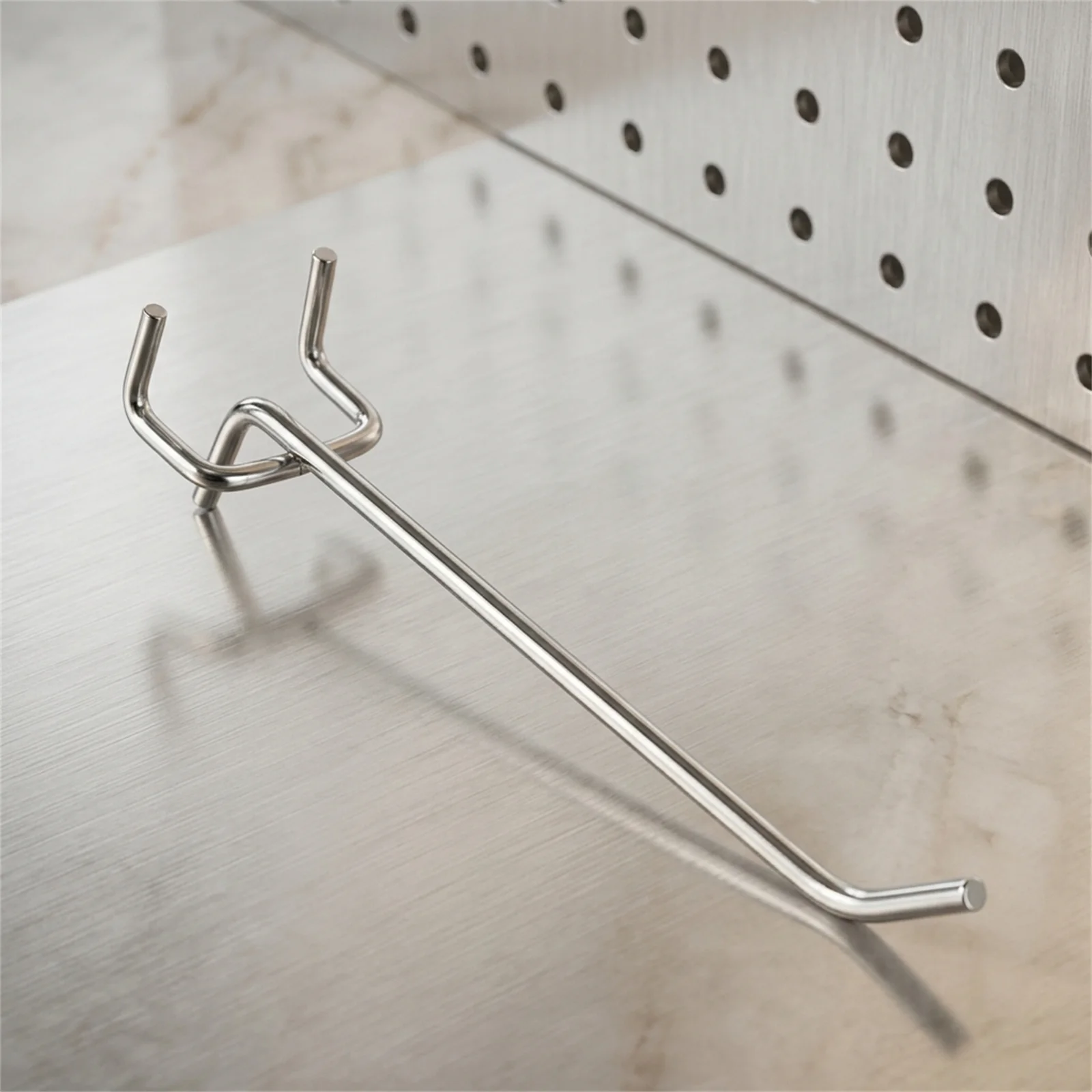 Heavy Duty Pegboard Hooks Tripod Design for Retail Store Display Rust-Proof Metal Wall Organizer Shelving Accessories
