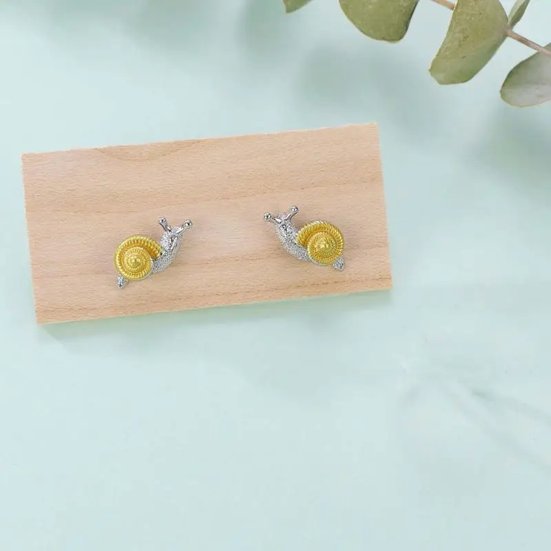 Modern Alloy Snail Earrings Fashionable and Stylish Ear Studs for Parties Dates view 5