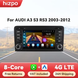 Hizpo Android 13 Auto Radio Voor Audi A3 8P 2003-2011 S3 Rs3 Sportback Carplay Auto Multimedia Rds Gps Geen 2din Autoradio 8 128G Bt