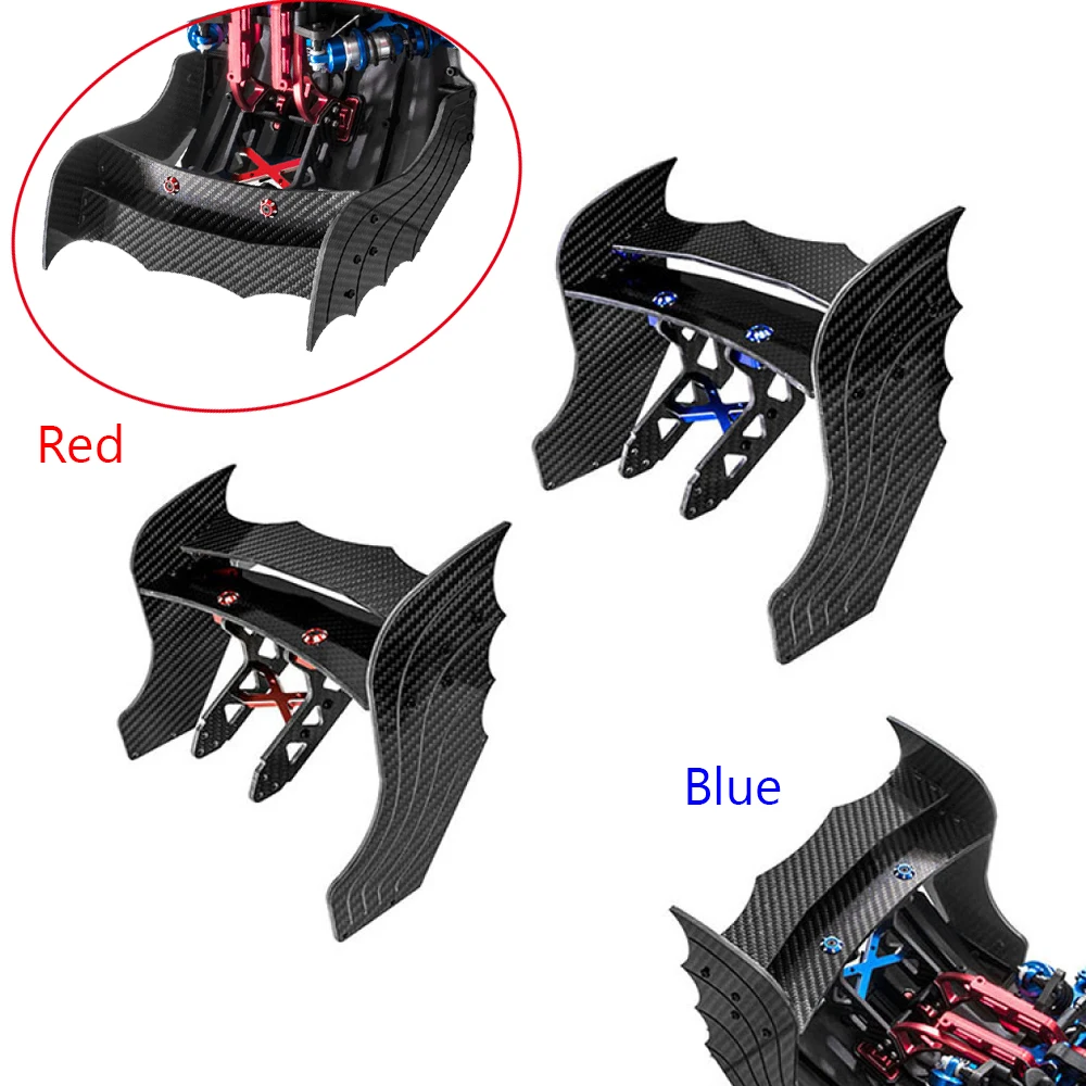 Adjustable Carbon Fiber Rear Spoiler Tail Wing High‑Strength Upgrade Accessories for ARRMA F1 LIMITLESS 1/7 RC Racing Car