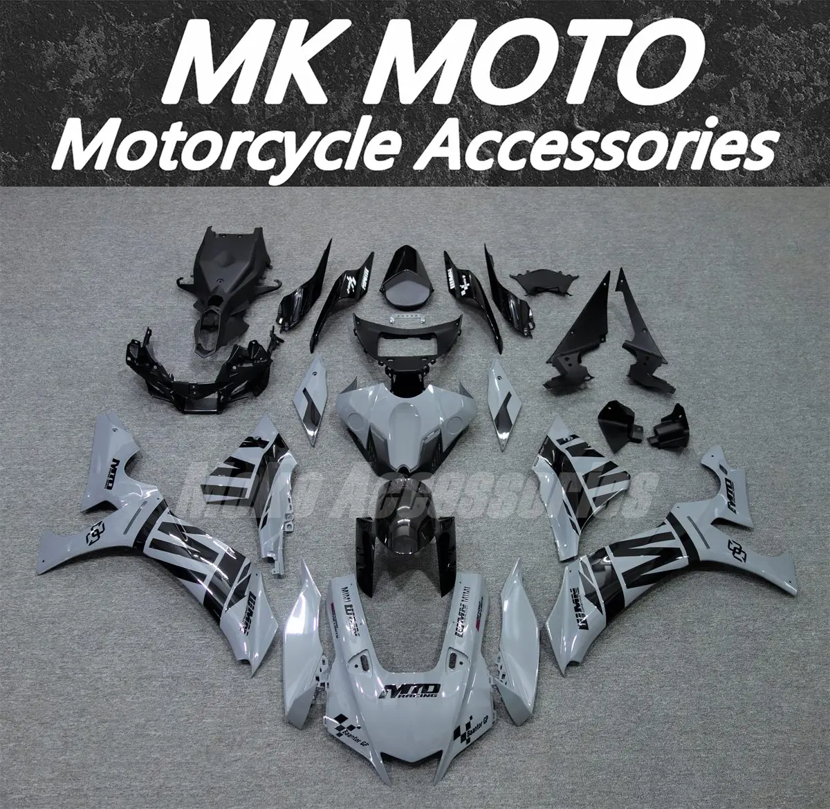 

Moke moto Motorcycle Fairings Kit Fit For Yzf R1M R1 2020 2021 2022 2023 2024 Bodywork Set High Quality Abs Injection Black Gray