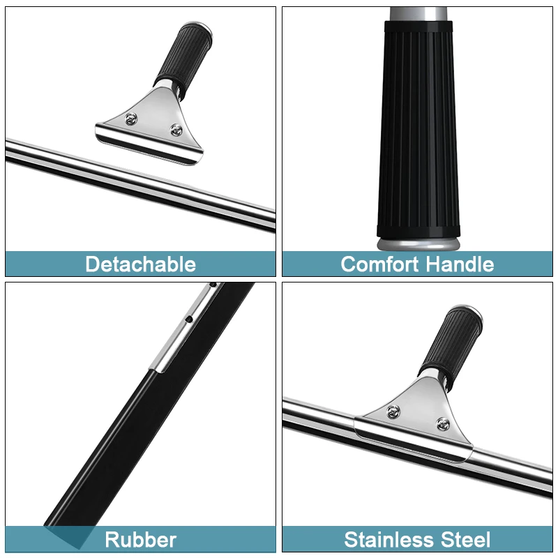 Glass Cleaning Squeegee Window Wiper 25 36 45cm Window Cleaning Tool Rubber Blade for Bathroom Shower Home Car Glass Cleaning
