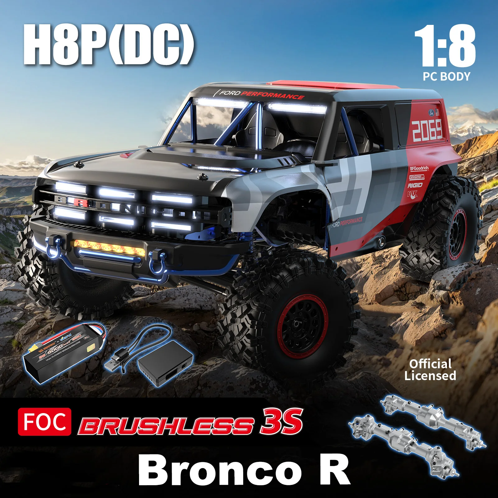 

Новый 1/8 MJX HYPER GO H8P RC автомобиль бесщеточный BAJA1000 bronco r высокоскоростной 4WD альпинистский автомобиль внедорожник