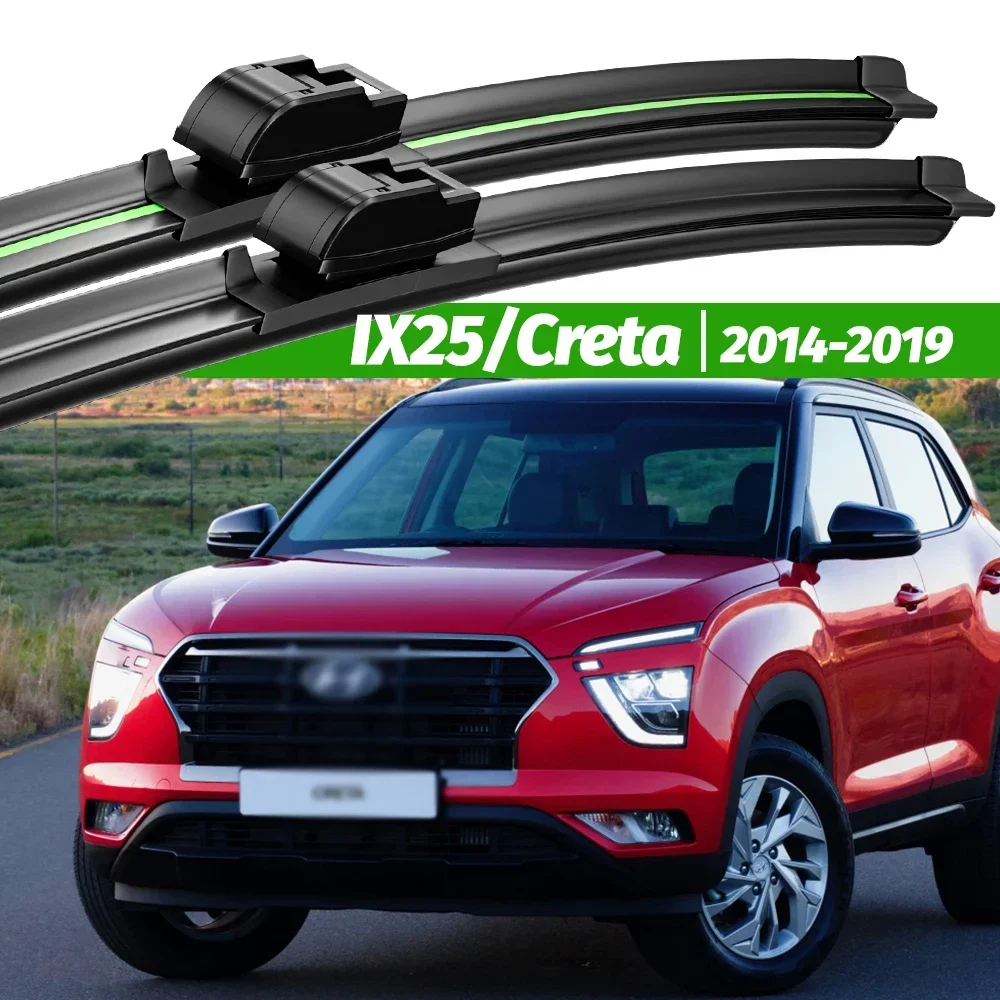 

For Hyundai IX25 Creta 2014-2019 2pcs Front Windshield Wiper Blades 2015 2016 2017 2018 Windscreen Window Accessories