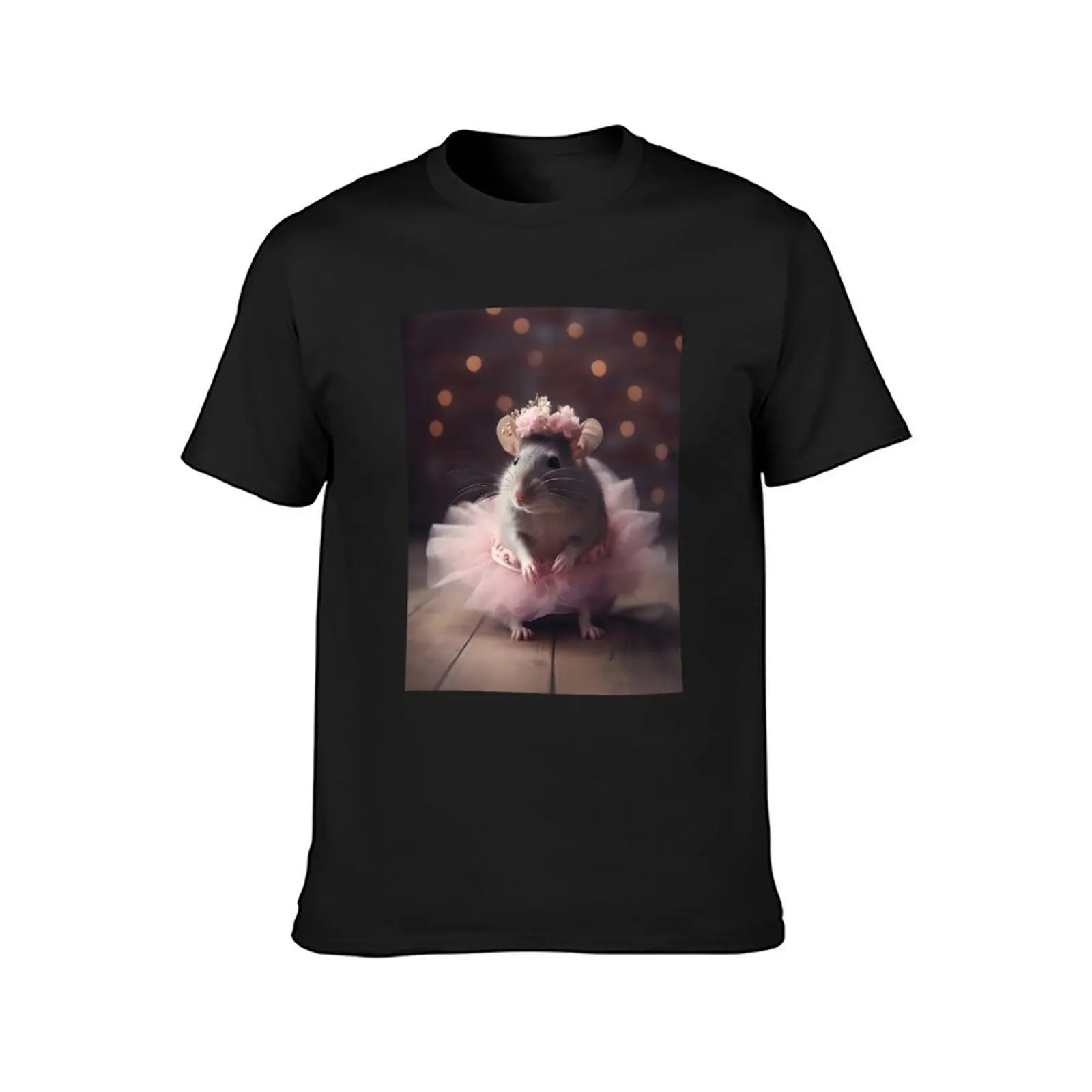 “Peony” the Rat Mouse in Pink T-Shirt graphics funnys t shirts for men