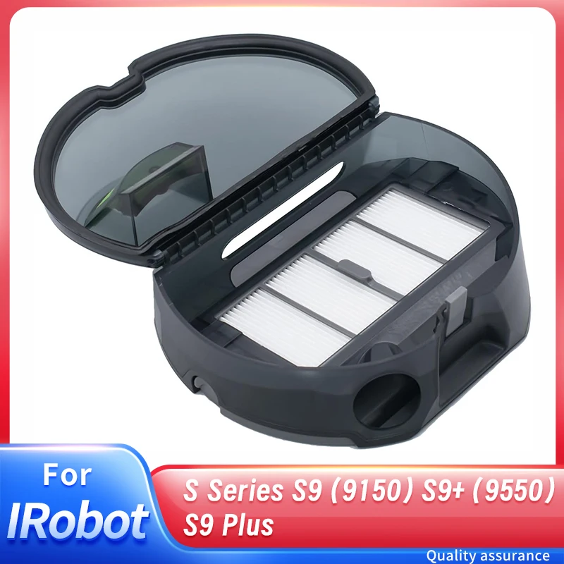 صندوق غبار متوافق مع قطع غيار المكنسة الكهربائية الروبوتية iRobot Roomba S9 Series S9 (9150) S9+ S9 Plus (9550)