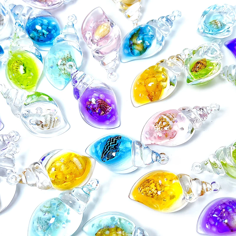 1 PC การ์ตูน Luminous Conchs Micro Landscape เรืองแสง Miniature Conchs รูปปั้น Potted MINI Fairy Garden ตุ๊กตาเครื่องประดับ