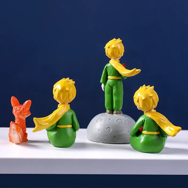 DIY Resin Crafts Little Prince Cake Ornaments Fox Handicraft Cartoon Model Home Living Room Micro View Desk Room Decorations