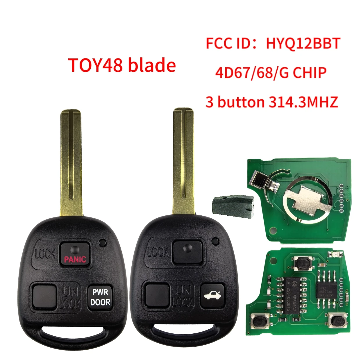 Jingxin HYQ12BBT 314.3MHz 4D67/68/72 G Chip TOY40 Car Key 89070-48821 For Lexus RX330 RX350 RX400H LS430 ES330 SC430 2004-2010