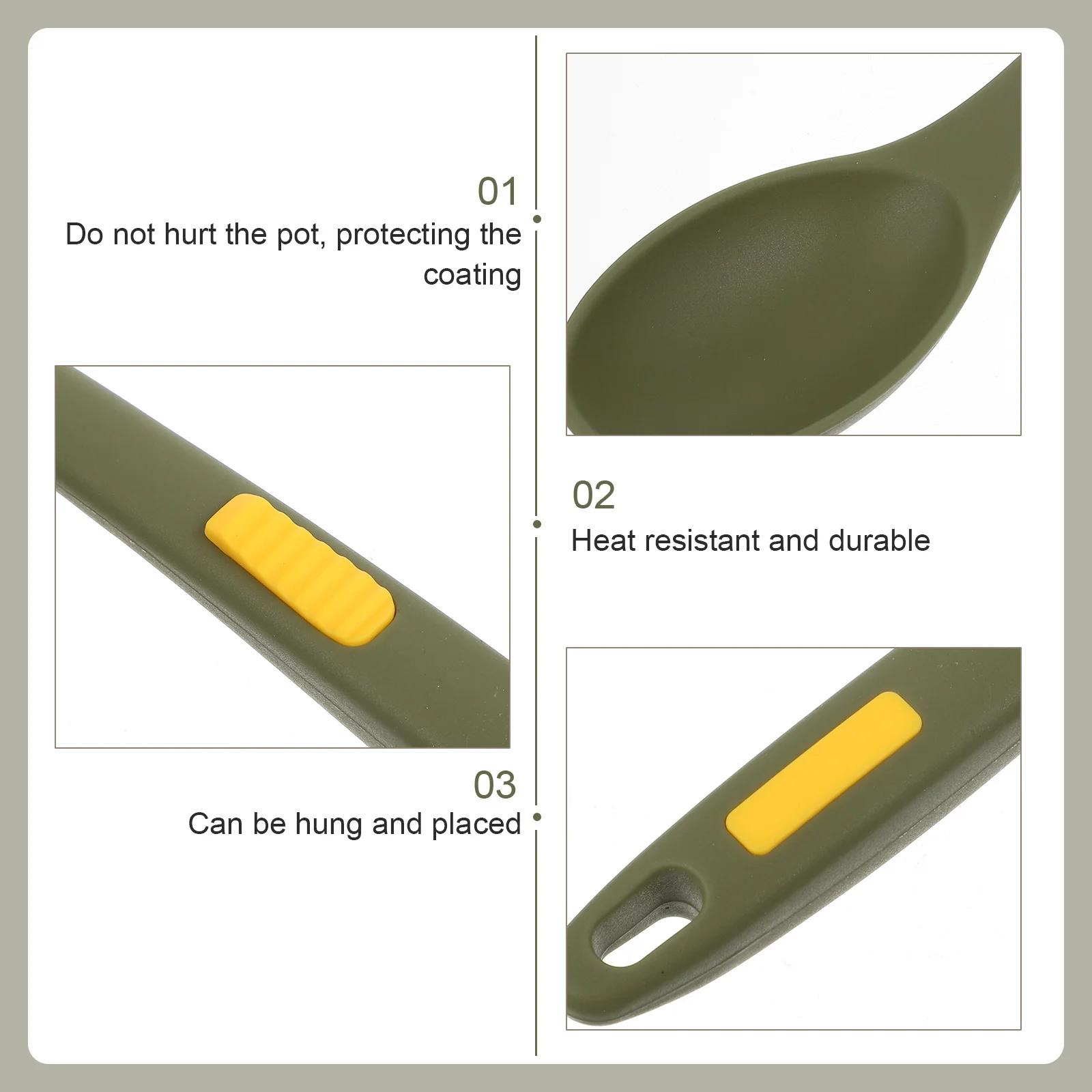 

Silicone Ladle High Temperature Resistant Soup Spoon For Kitchen Cooking Household Use Multi-Function Mixing Tool Cooking