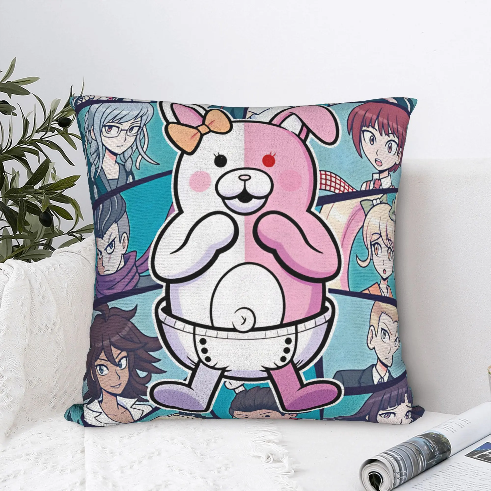 Danganronpa Pillow Cover  Square Pillow Case Cushion Cover Morden Pattern Pillowcases For Sofa Home Decorative