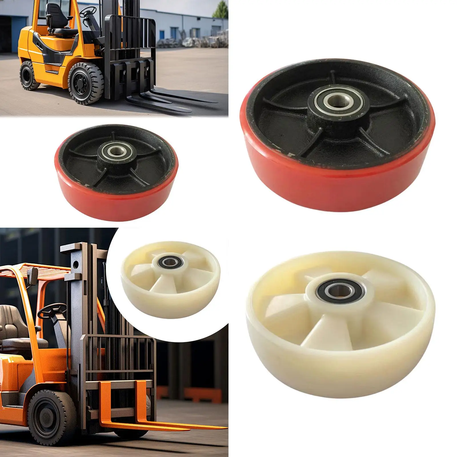 

Forklift Caster Wheels Replacement 18cm Diameter Easy to Replace Iron Core