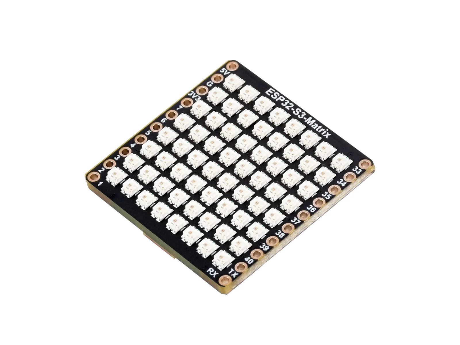 Placa de desarrollo Waveshare ESP32-S3, matriz LED RGB integrada de 8 × 8 y sensor de actitud QMI8658, compatible con Wi-Fi para Arduino