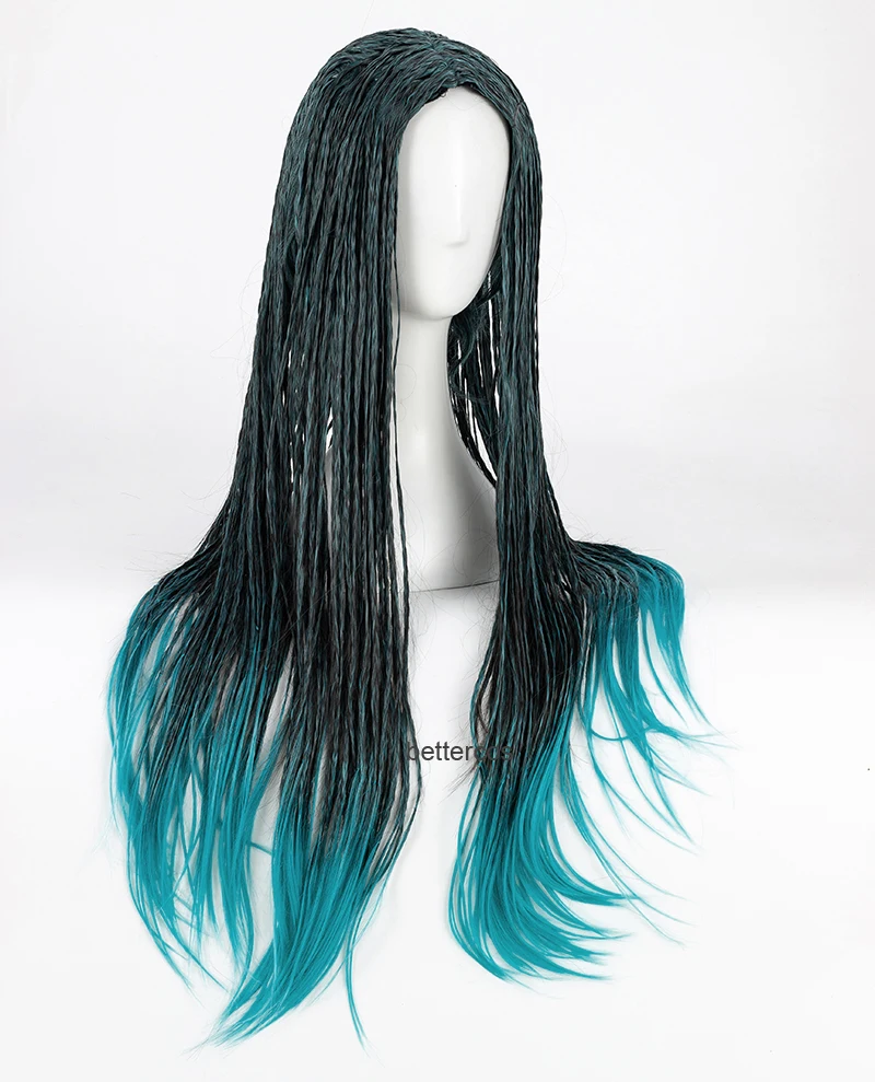 Descendants 2 Uma Cosplay Wig Braided Heat Resistant Synthetic Hair Wig + Wig Cap