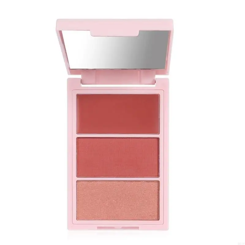 

3 Colors Cream and Powder Face Cheek Palette Perfect for Various Occasions