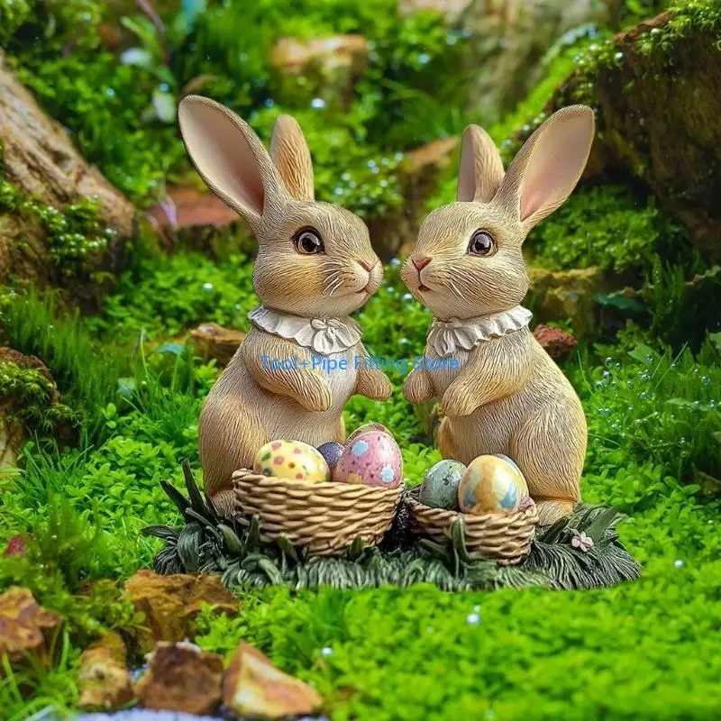 F92B Rabbit Eggs Garden Marker for Easter and Seasonal Event Outdoor Yard Decoration