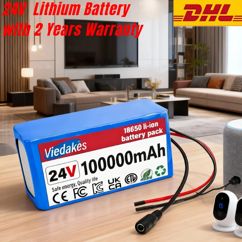 

Viedakes 24V 7s3p 100Ah Rechargeable Batteries Lithium Battery Wheelchair Battery 7S3P li ion Battery Pack with 29.4V charger✅