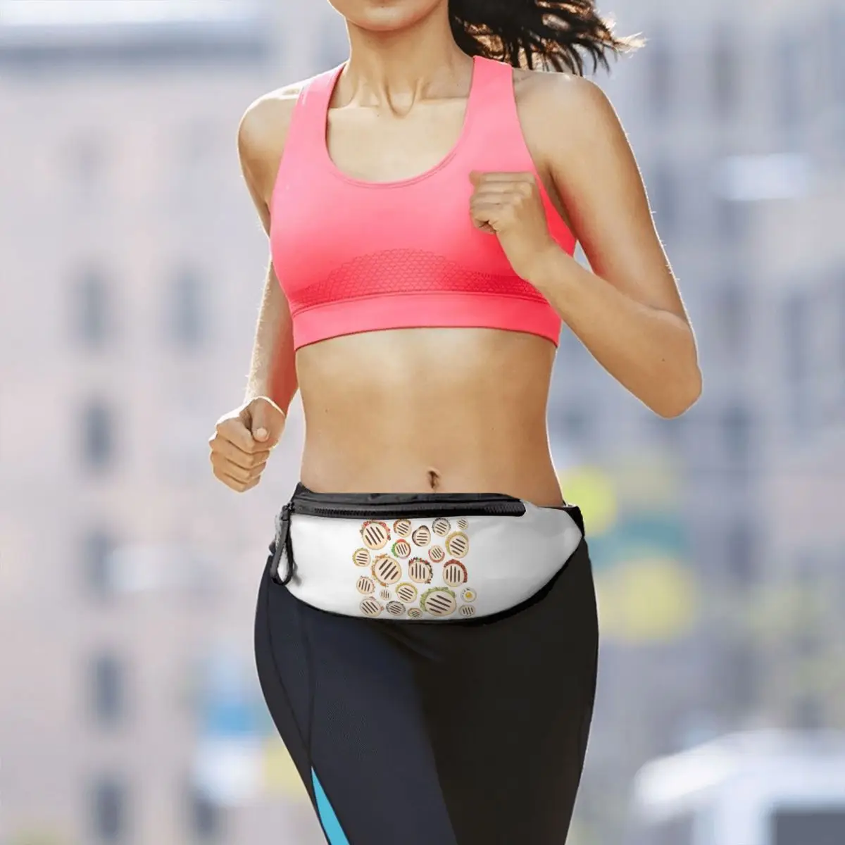 Crossbody Waist Bag Arepas Pattern Venezuela Men Women Fanny Pack Traveling Running Money Phone Pouch