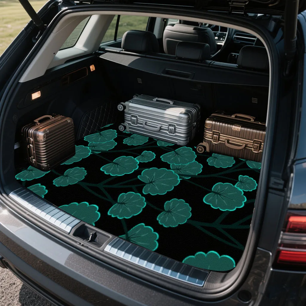1pc Car Decorative Print Trunk Mat, A Must-Have For Travel, Universal For Various Car Models, An Indispensable Interior Decorati