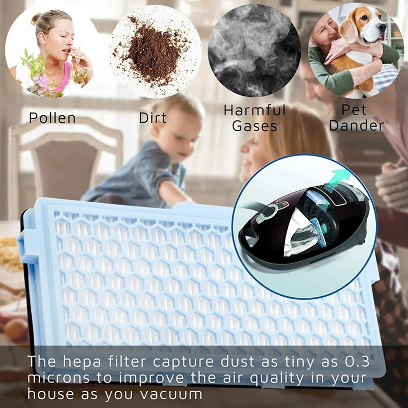 3 HEPA Filters For Miele SF AA 50 Active Airclean Filter For Miele Vacuum Cleaner Filter Compact C1 C2 Complete C2 C3