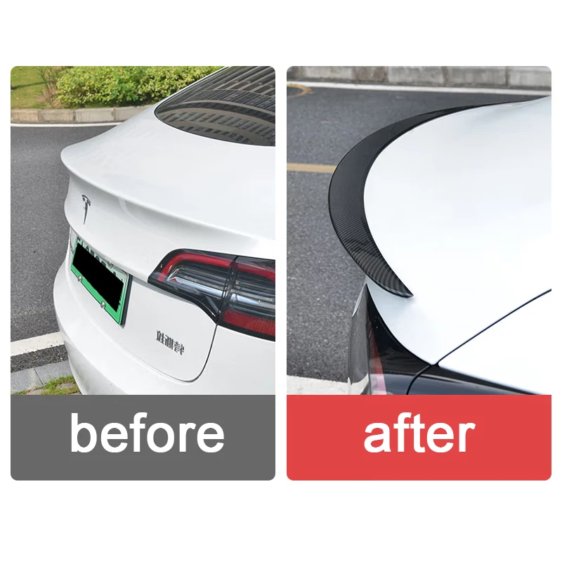 ABS Spoiler For Tesla Model 3/Y 2017 2018 2019 2020 2021 2022 2023 Car Accessories Stickers