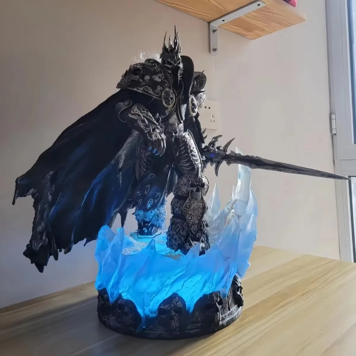 World Of Warcraft Figure Lich King Figures Arthas Menethil Figurine Pvc Gk Statue Model Doll Collection Room Decoration Toy Gift