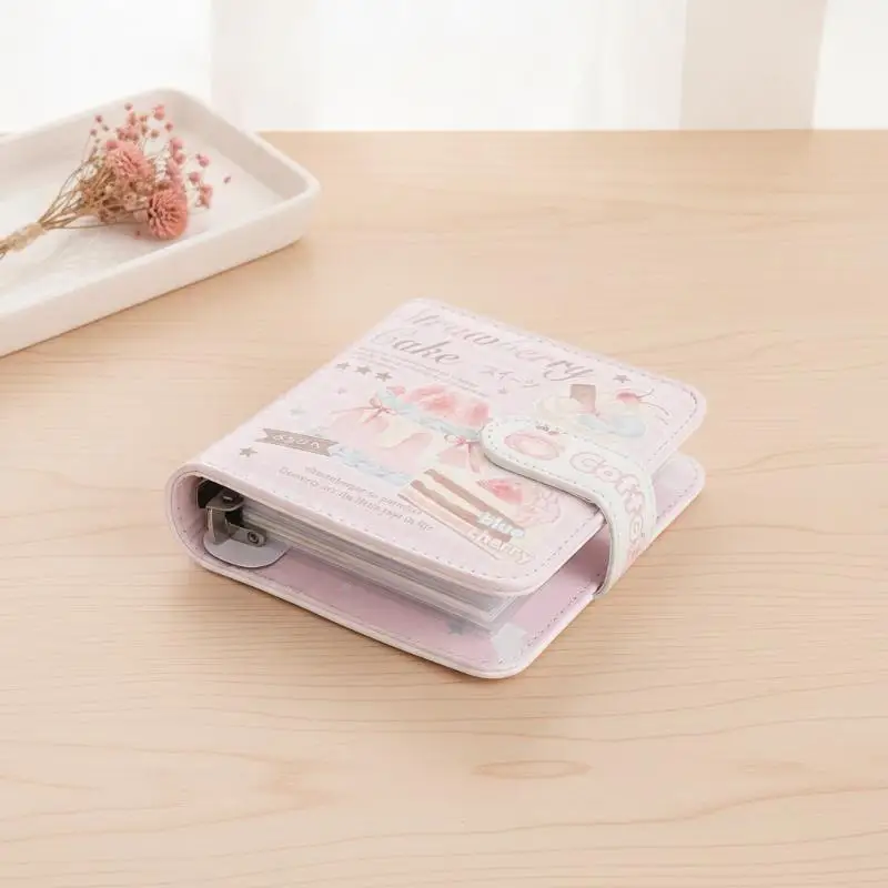 Leather Cover Cartoon Photo Album Portable Pocket Card Book 20/60 Inner Pages for Wedding Favor Photo Storage
