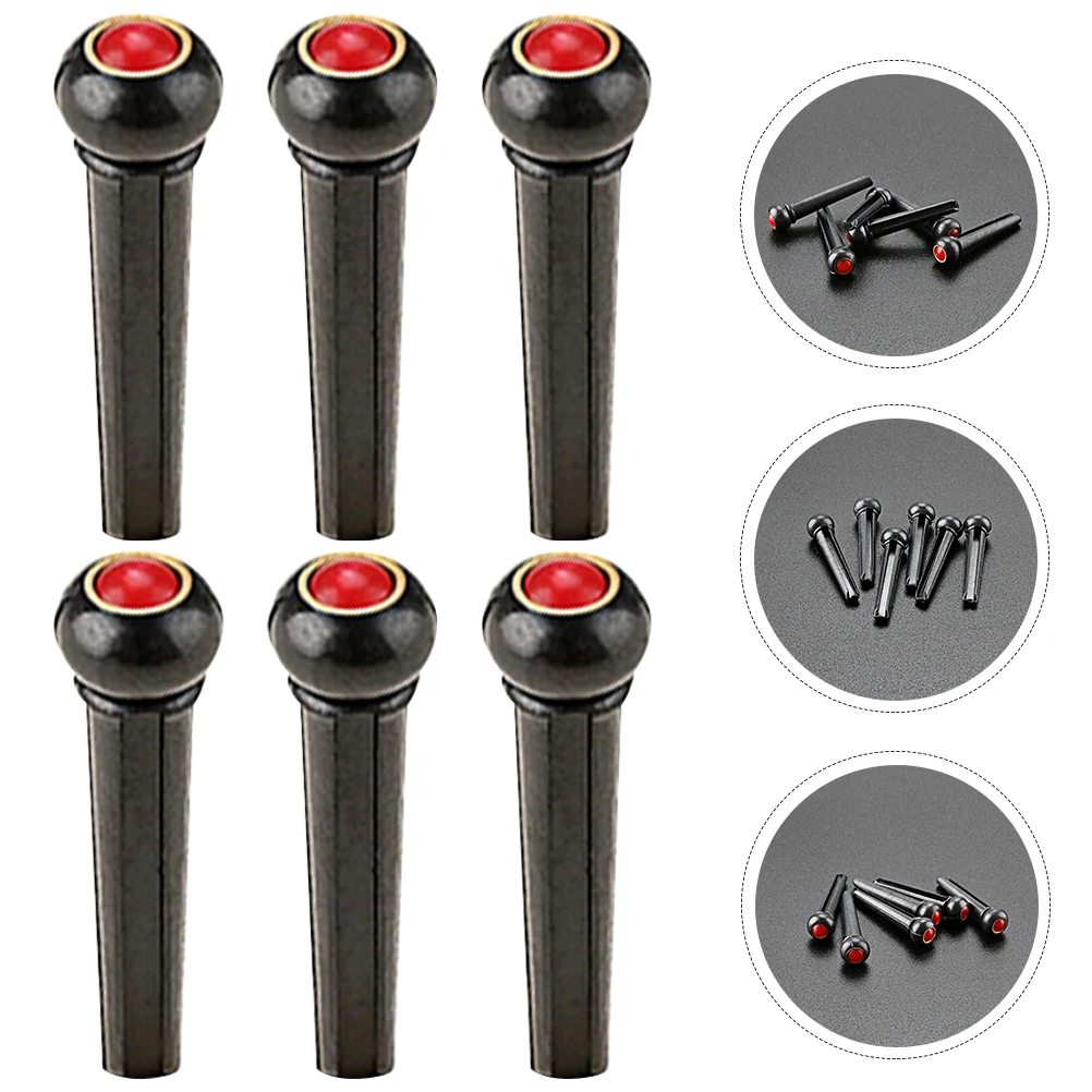 

6 Pcs Guitar String Nails for Fixed Pins Bridge Pegs Acoustic Parts and Accessories The Strings