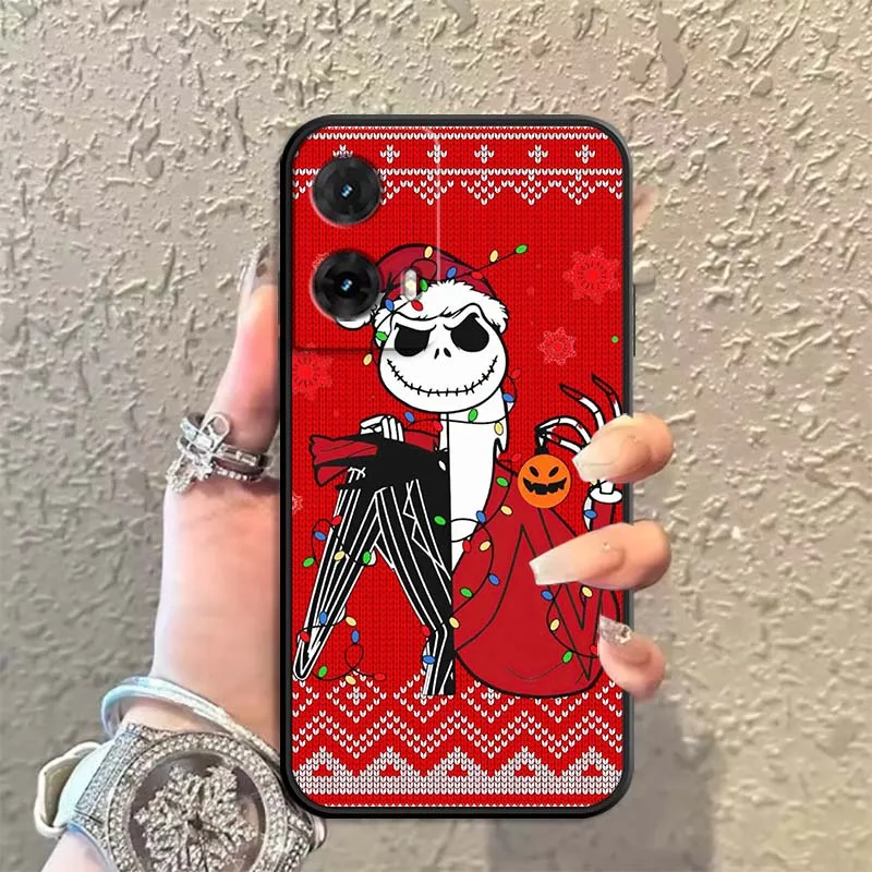 Cute Christmas Eve Scare Cool For Motorola G85 Edge 50 G24 G35 G14 G04 40 G72 G34 G31 G Stylus G54 G13 G32 5G Black Phone Case