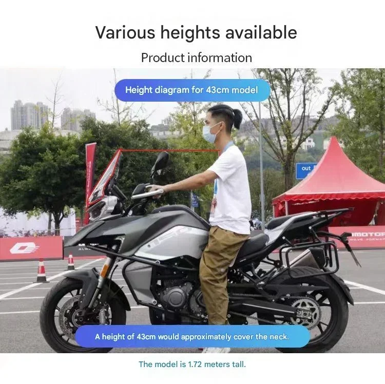 FOR QJMOTOR SRT750 Wind Protection Mod Tall Windscreen Front Wind Deflector Chest Guard Long-Distance Riding Accessory