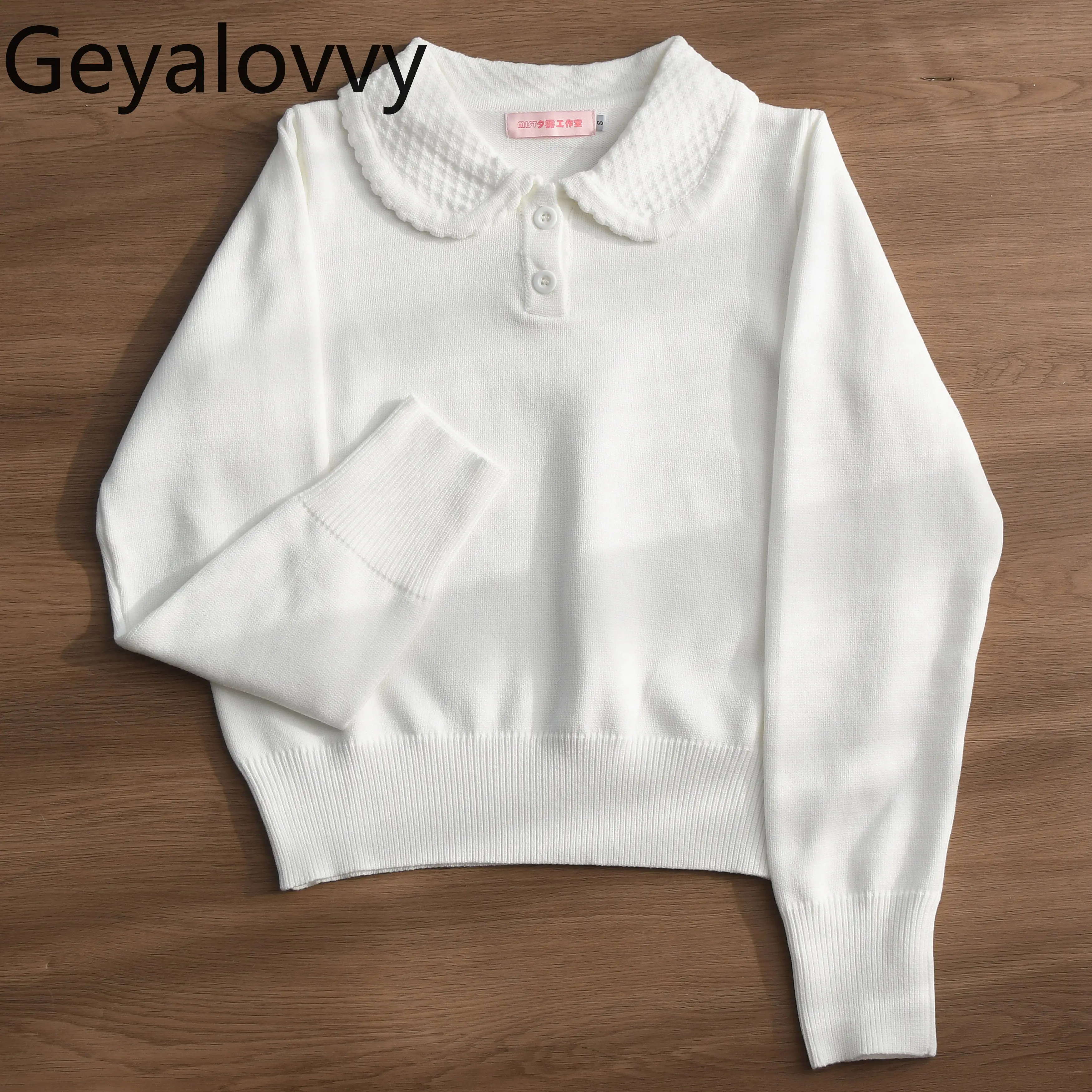 

Autumn and Winter Thickened Doll Collar Pullover Sweaters for Women Inner Wear Lolita Style Knitted Sweater Top 2026 New