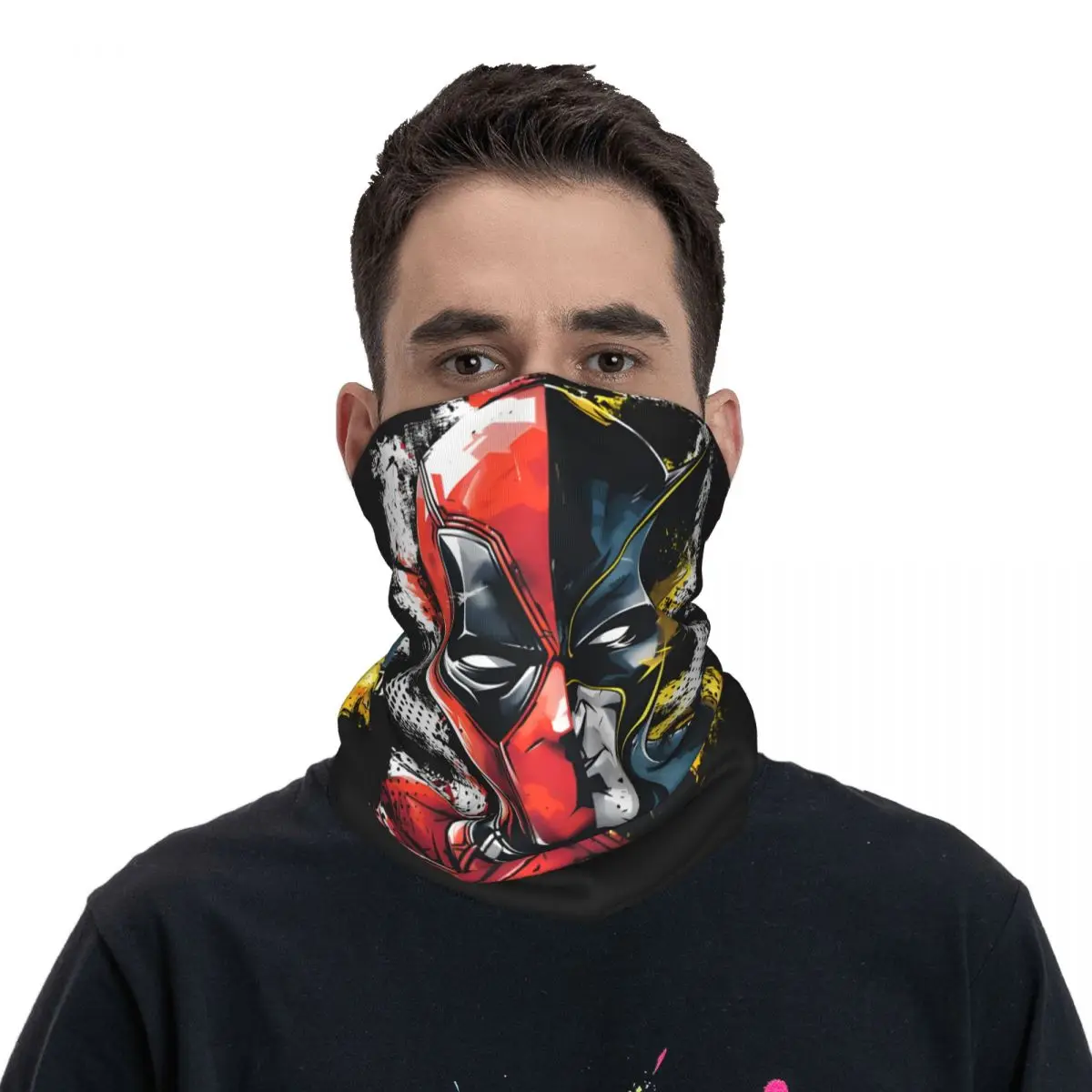 The Mutant Team Bandana Neck Gaiter Printed Motocross Disney Marvel Deadpool And Wolverine Wrap Scarf Running Unisex Adult