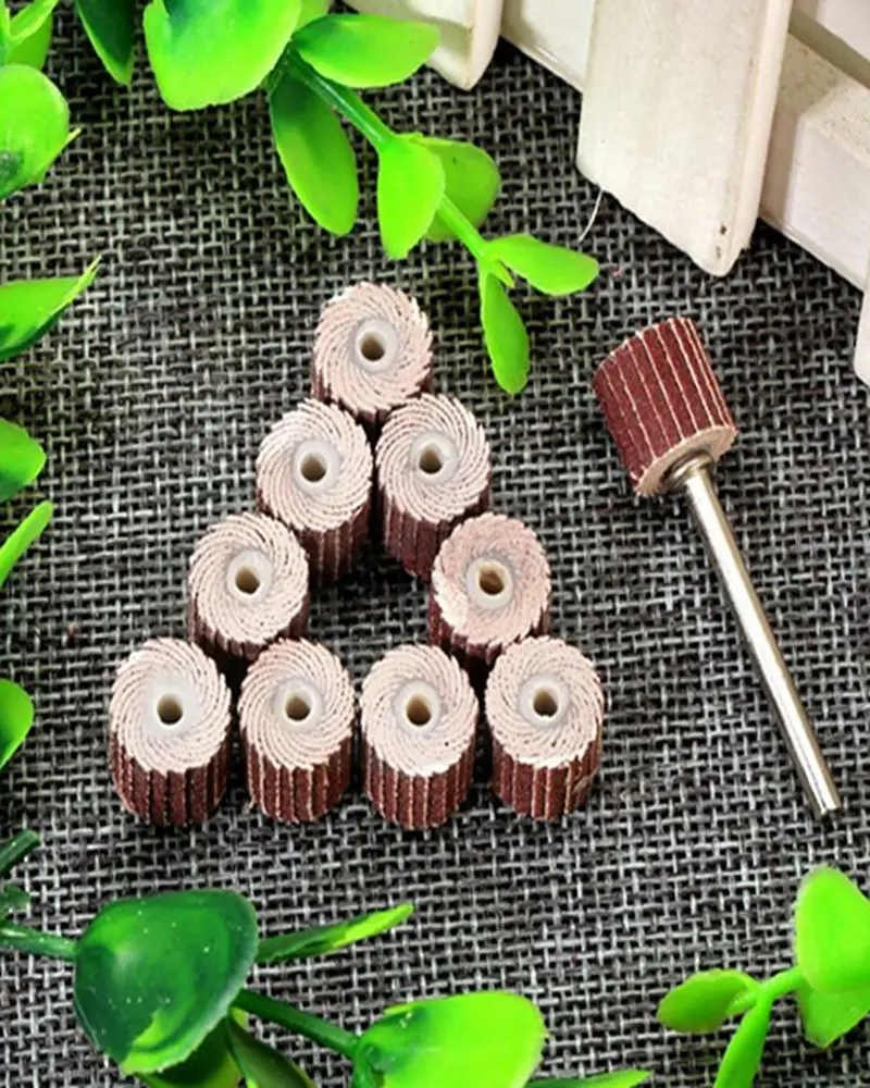 10Pcs 3mm Emery Cloth Shutter Wheel Grinding Machine Makita Abrasive Hand Tools Angle Grinder Bit Construction Circular Saw