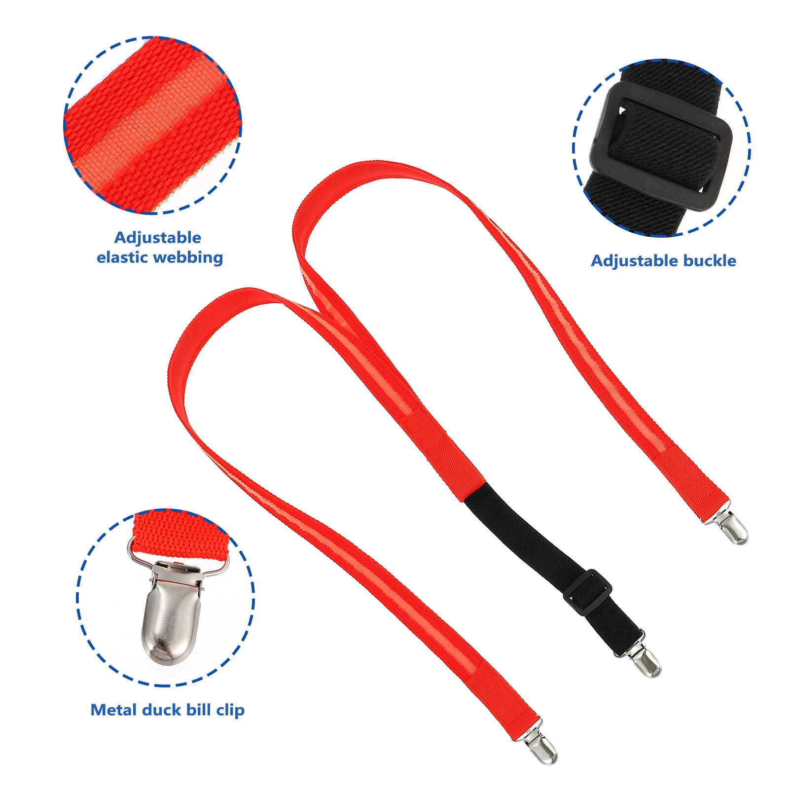 

Glowing For Men Women Led Light Up Braces Adjustable Y Shaped Luminous Trousers Accessories Festival Party Red Clip On