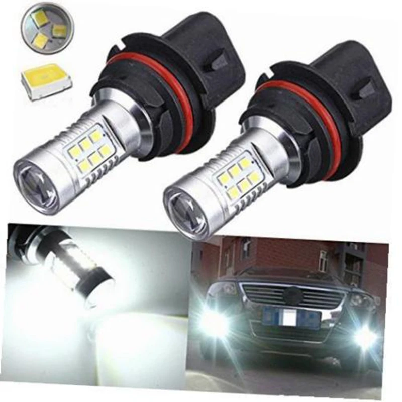 2pcs HID White High Power 9004 HB1 2835 SMD 21W LED Car Auto Fog Lights Headlight Lamp Bulb DC 12V