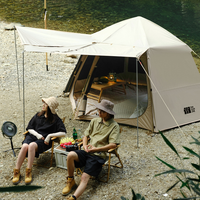 Automatic 3-4 Person Ultralarge Double Layer Waterproof Windproof Beach Camping Tent Large Gazebo Sun Shelter Barraca Bivvy