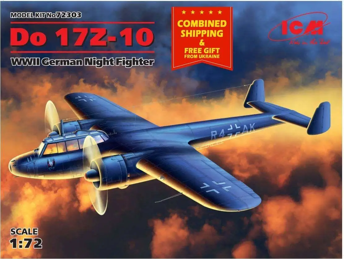 

ICM72303 ICM 1/72 DO 17Z-10 German Night Fighter, WWII, scale model kit