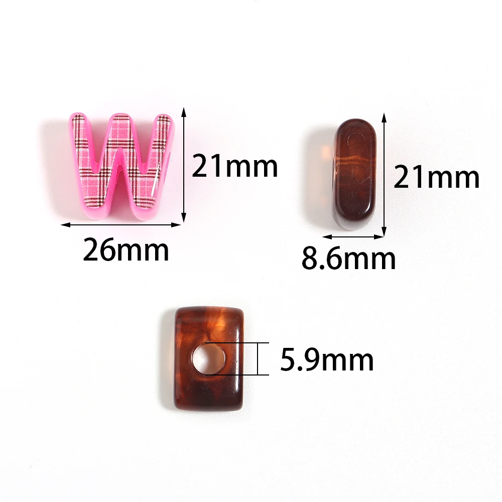 10-20pcs Multistyle Acrylic Alphabet Beads Colorful A-Z English Letters Loose Beads For DIY Handmade Bracelet Keychains Jewelry image 2