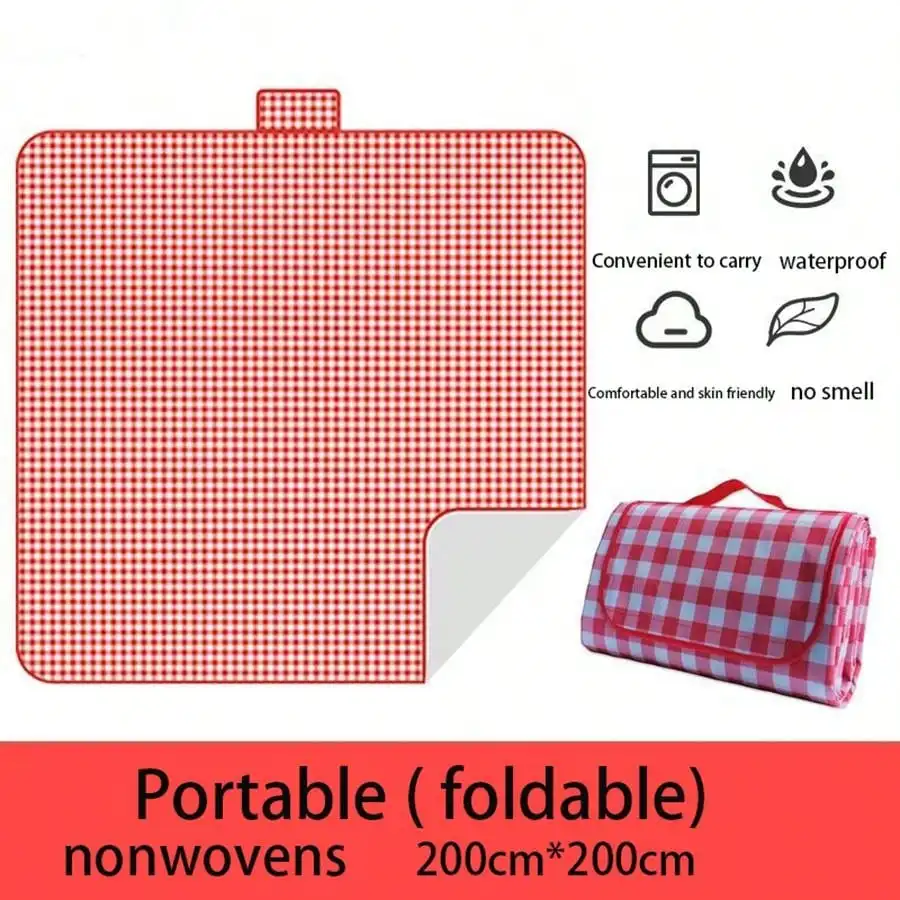 2024 New Picnic Mat Outdoor Thickened Waterproof Camping Non-Woven Fabric Material Picnic mat Moisture-ProofMat Beach Mat