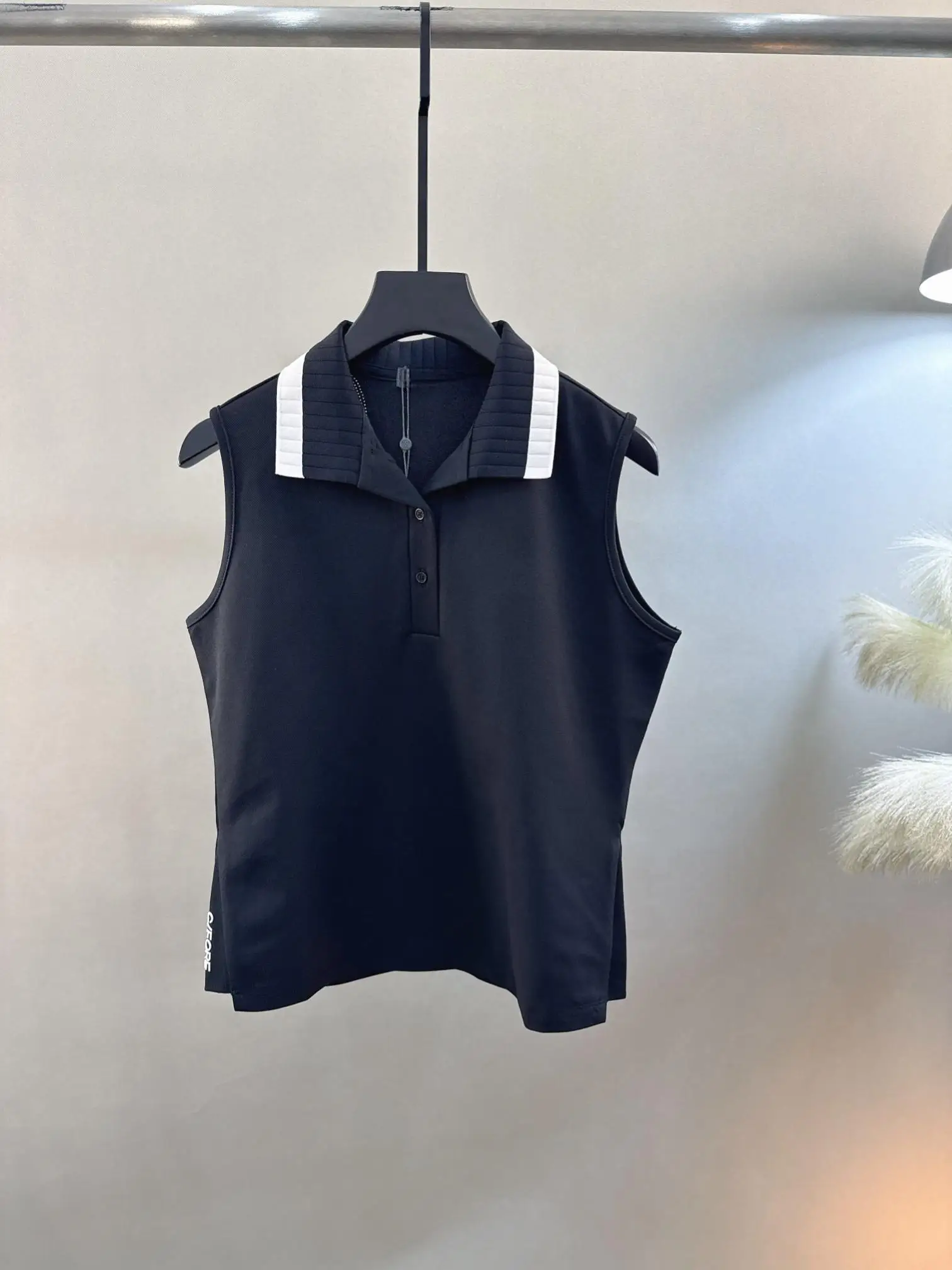 2026 New Women Golf Sleeveless Polo Ice Silk Cool Feeling Quick Dry High Elastic Smooth Soft Collar Casual Sports Tank Tops