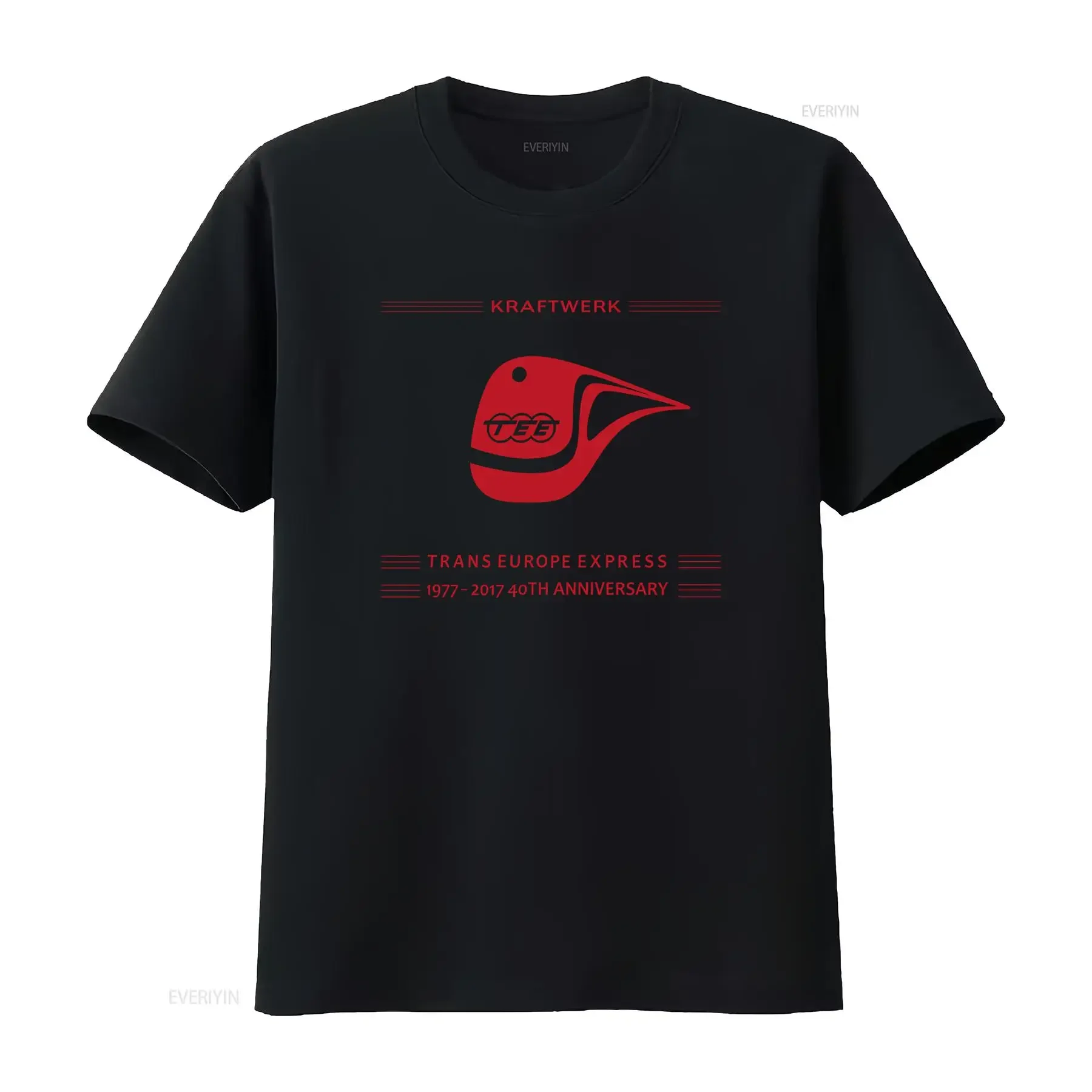 Kraftwerk Trans Europe Express 40th Anniversary T Shirt Vintage Electronic Music Band vintage Washed Top For Everyday Wear Soft