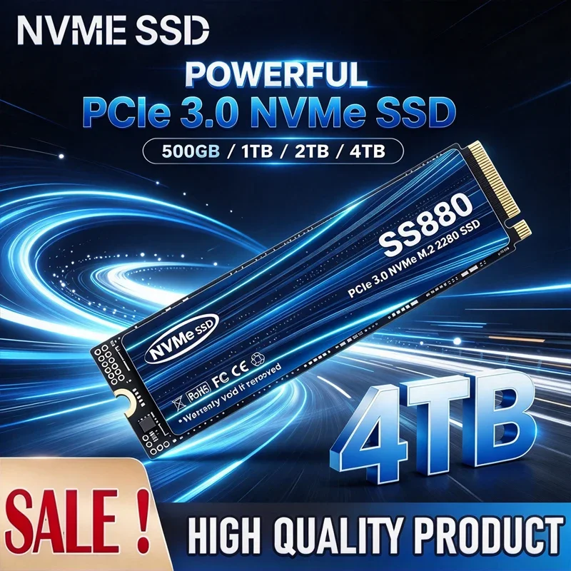 Original SS880 M2 SSD 1TB 2TB 4TB M.2 2280 PCIe NVME SSD High Speed Internal Solid State Drive Hard Disk for Laptop Desktop