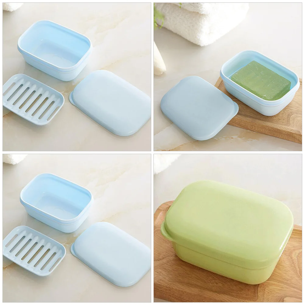 

2Pcs Travel Soap Holder Portable Leak-Proof Bar Soap Container Box Compact Drying Case for Bathroom Outdoor Travel Camping