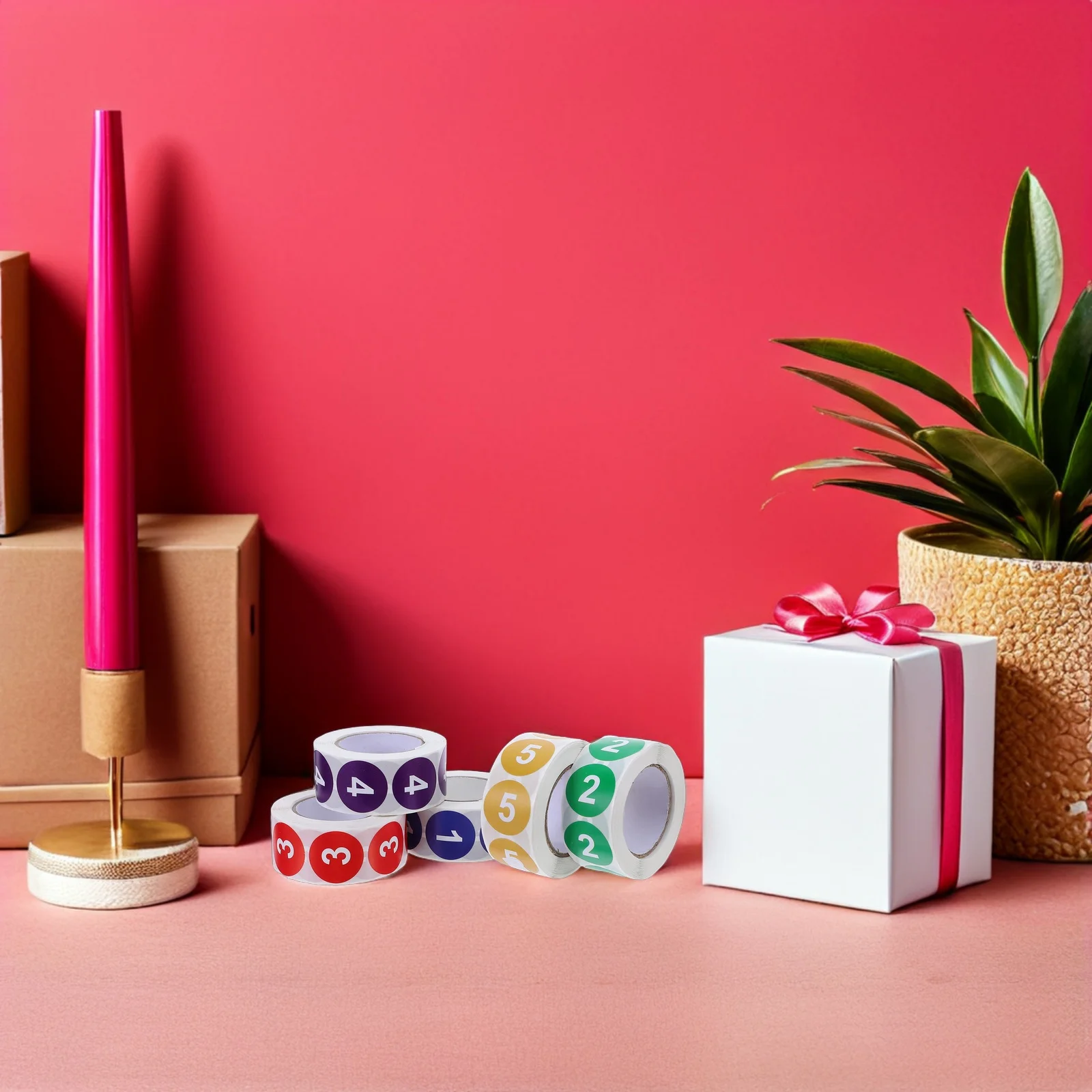 

2500 шт. самоклеящиеся номерные этикетки, круглые цветные 1-5 маленьких липких цифр для инвентаря, офиса, школы, съемные маркировки