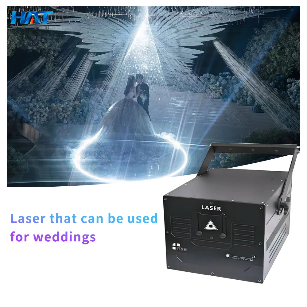 HAT Wedding Machine dj Stage DMX RGB 10W Laser Light Show Projector with