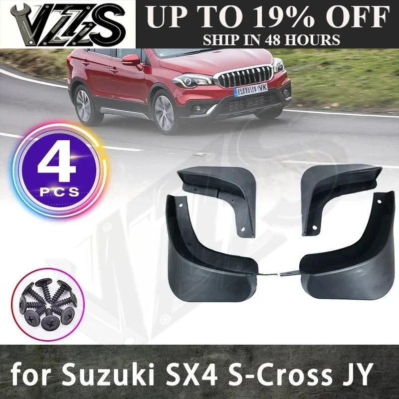 4x for Suzuki SX4 Hatchback S Cross 2020 2014~2021 JY Front Rear Car Mudflaps Mudguards Splash Guards Mud Flap Car Accessories