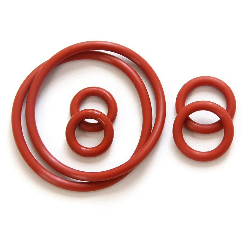 10pcs VMQ O Ring Seal Gasket Thickness CS 1.5mm OD 5 ~ 40mm Silicone Rubber Insulated Waterproof Washer Round Shape Nontoxi Red