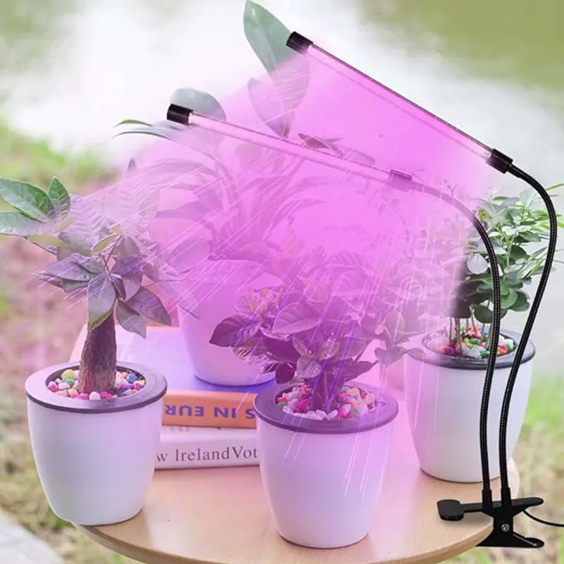 Luce per piante a LED a collo di cigno regolabile, timer automatico di accensione/spegnimento 3/9/12 ore per la crescita di piantine e piante grasse interne